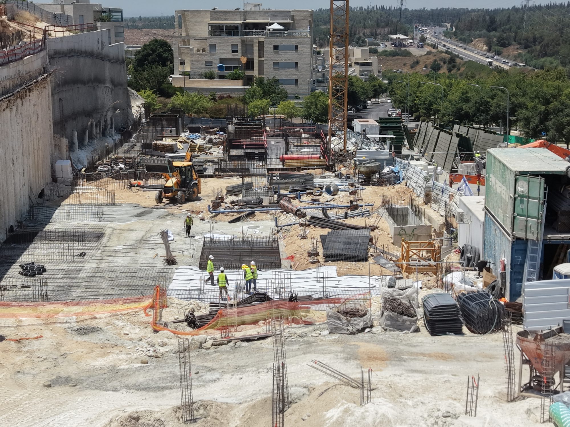 Modi'in — drone photo, infrastructure works, July 2026