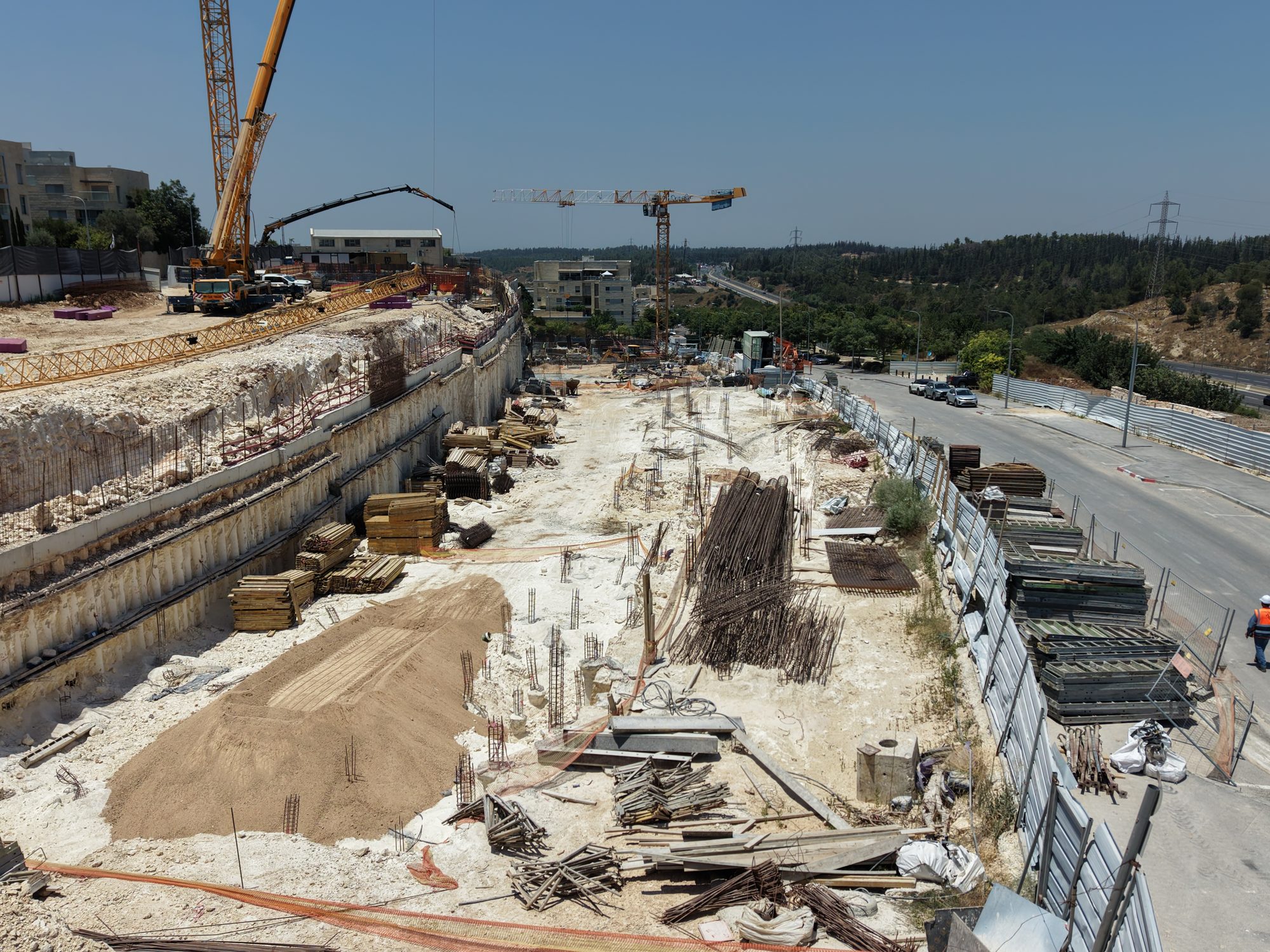 Modi'in — drone photo, excavation works, July 2026
