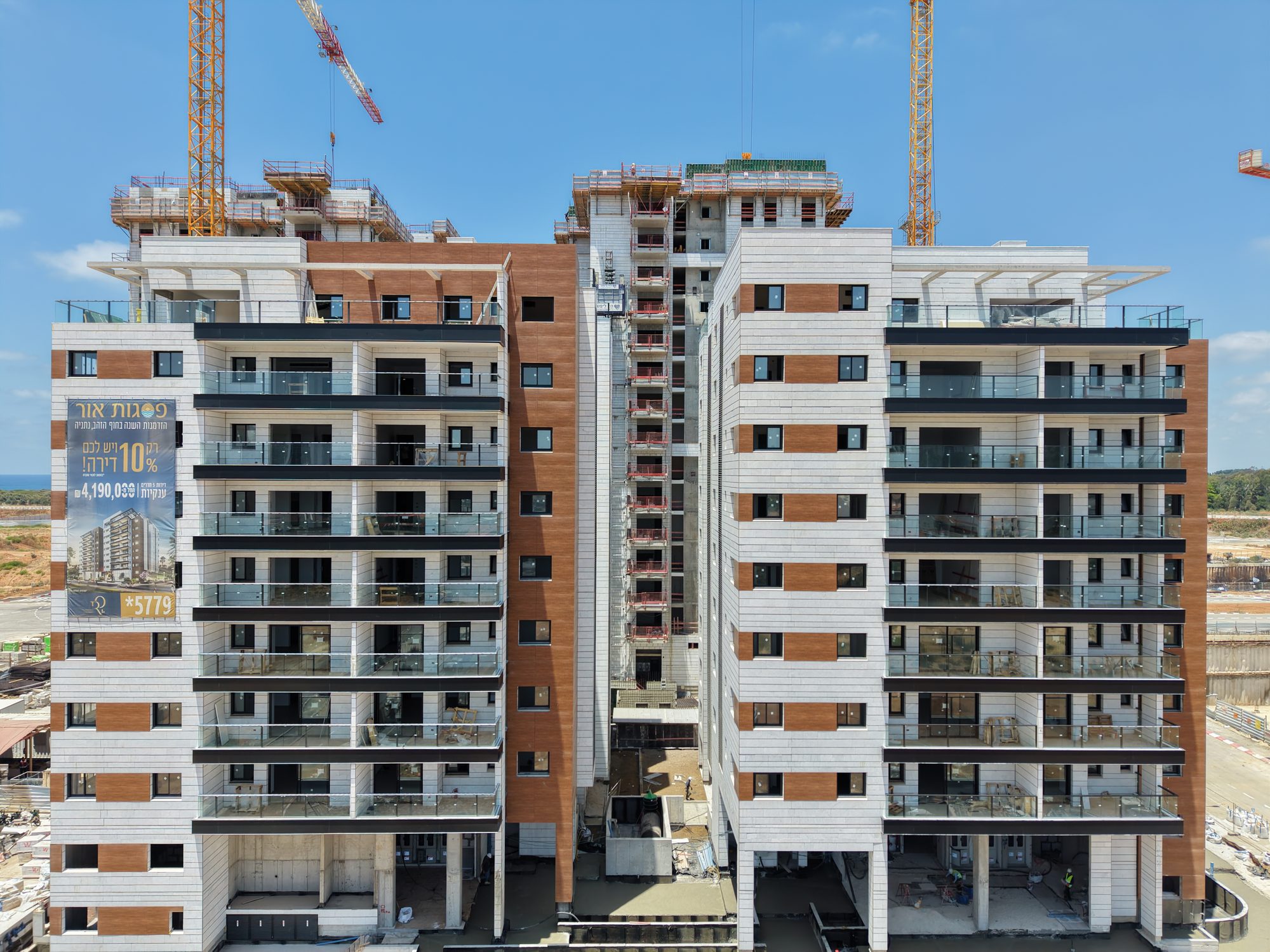 Netanya — drone photo, building facades, July 2026