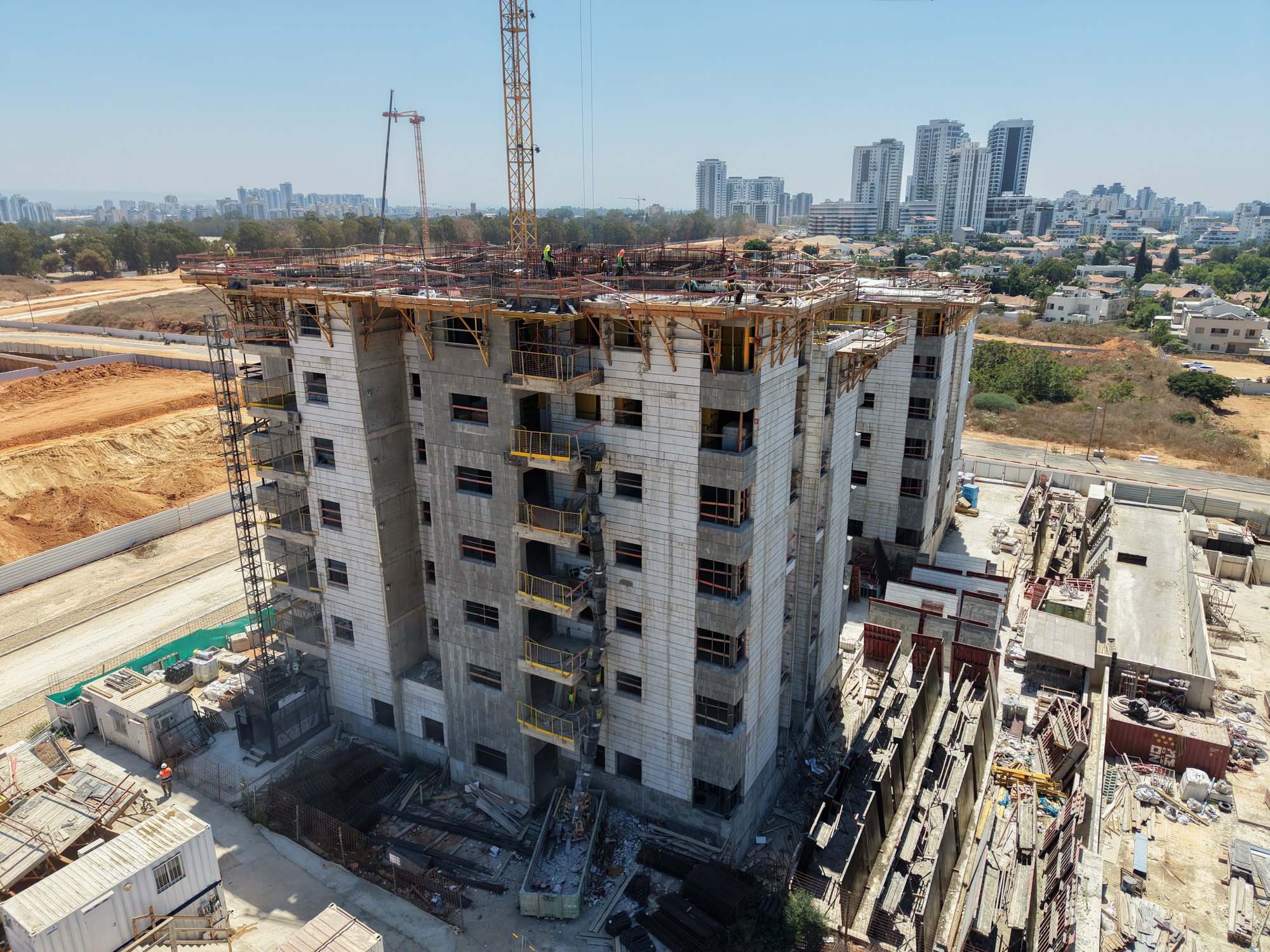 Rishon LeZion - drone photo, construction progress, August 2026