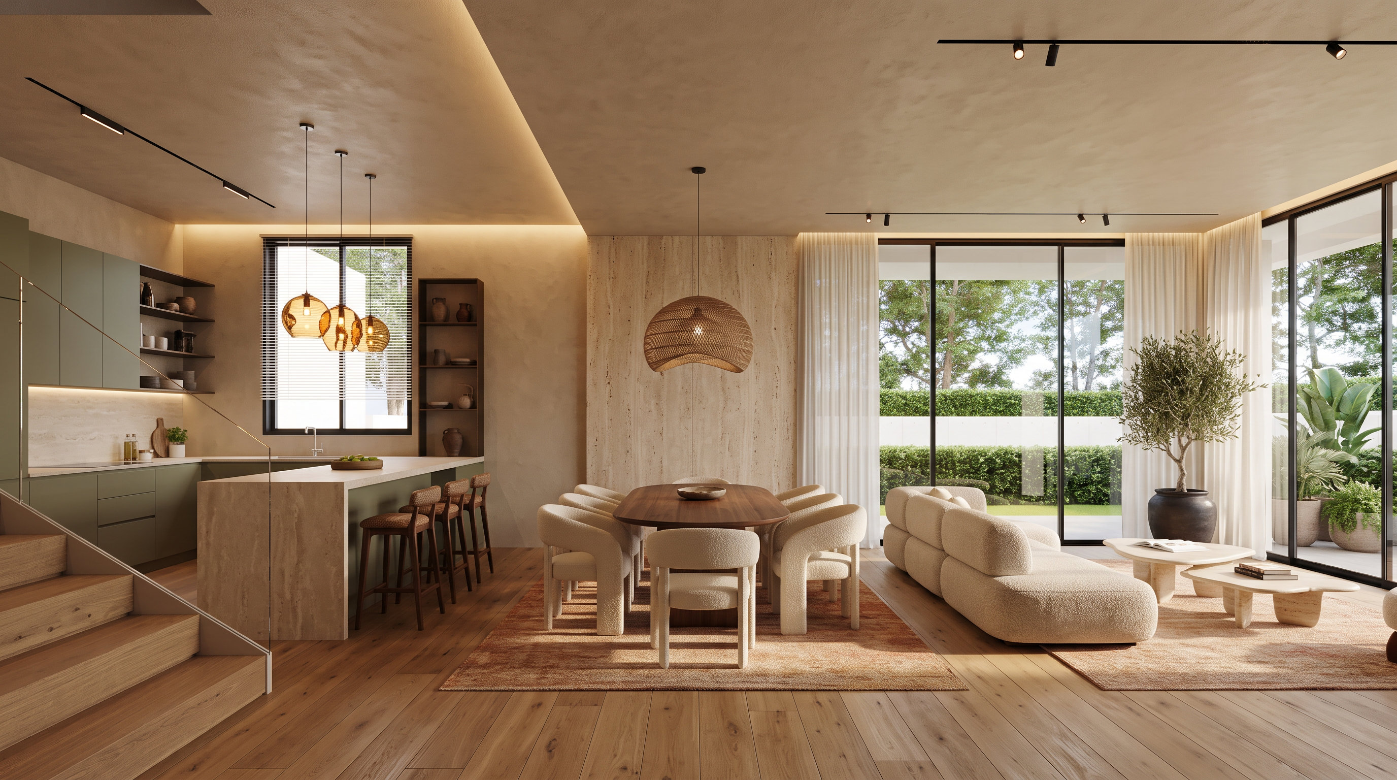 Pisgot-Or Netanya — interior rendering, 7-room garden duplex