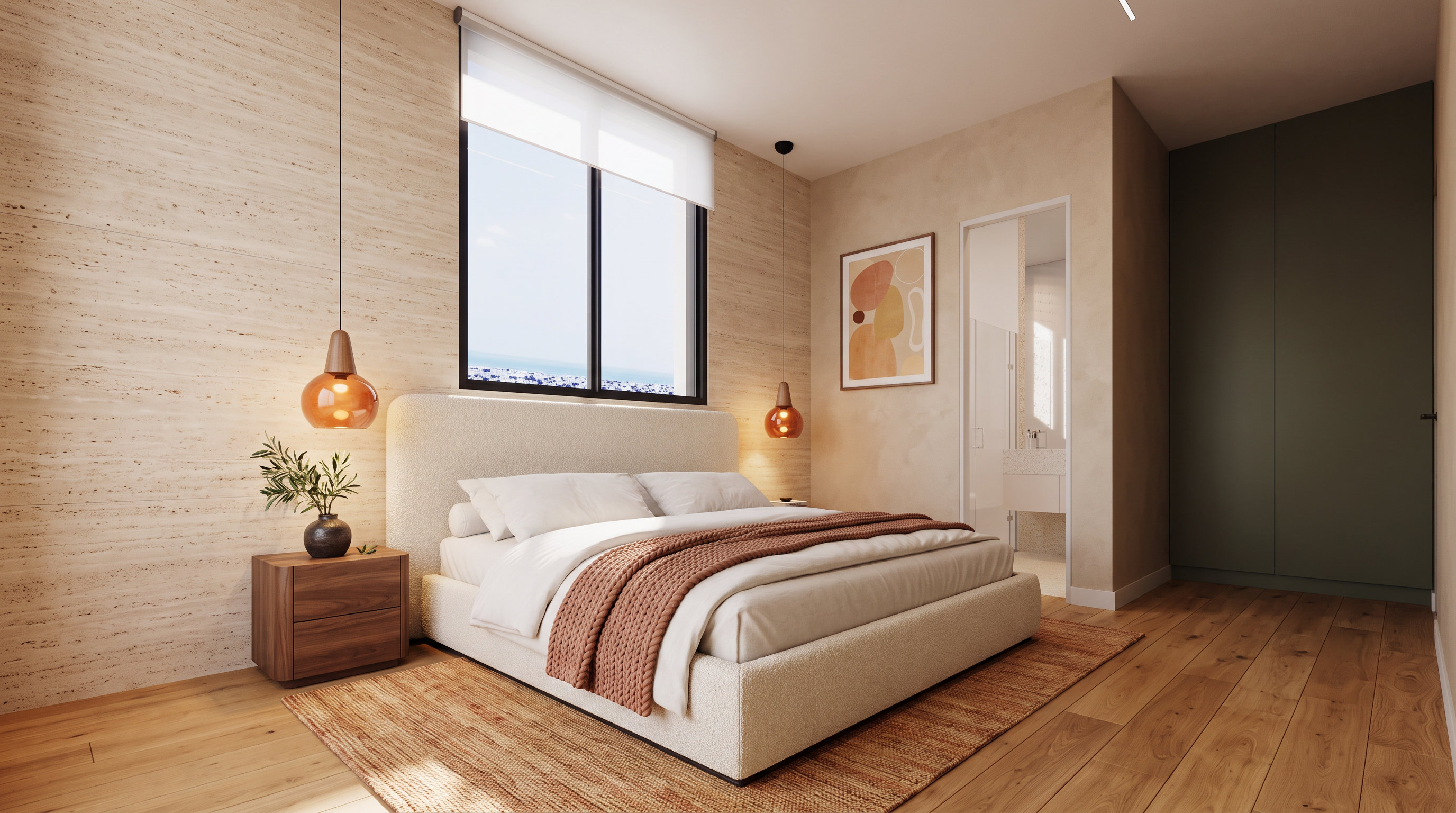 Pisgot-Or Netanya — interior rendering, master bedroom