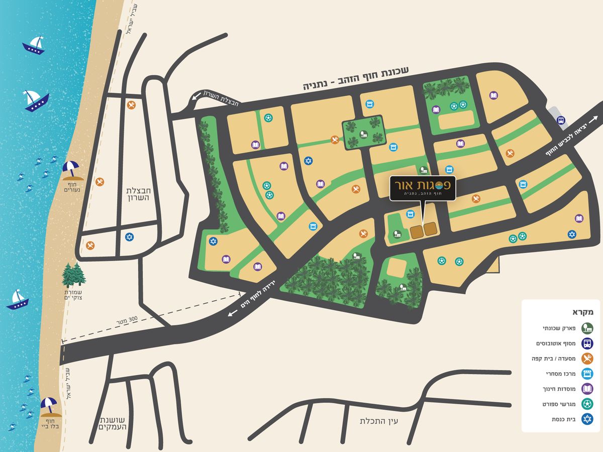 מפת שכונת חבצלת השרון