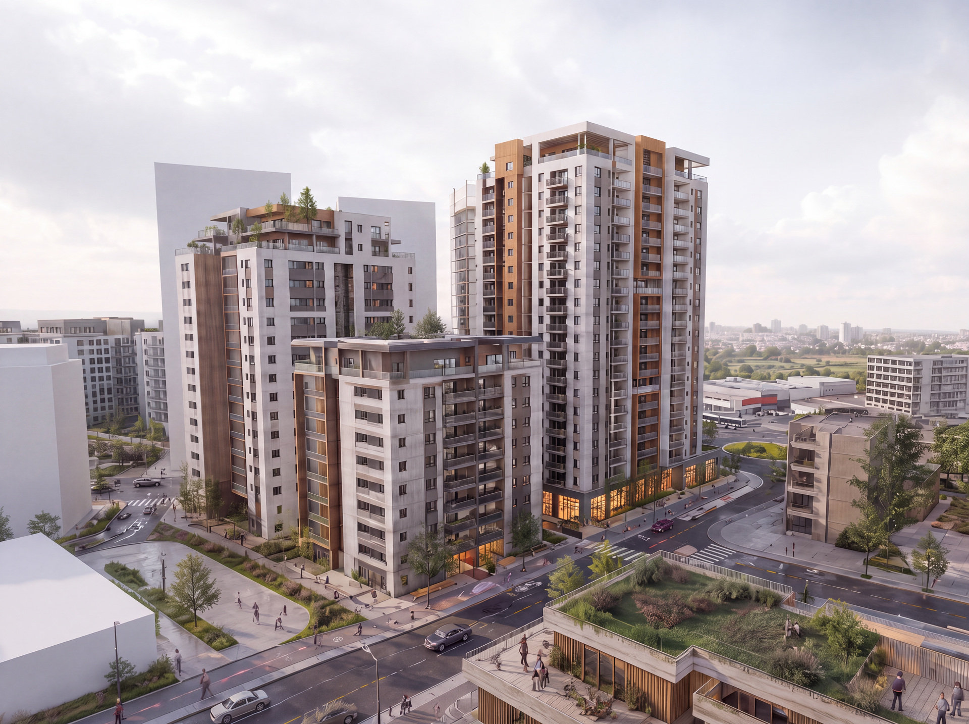 רחובות קרית משה — הדמיית חוץ של הפרויקט, מבית רן - אור הנדסה